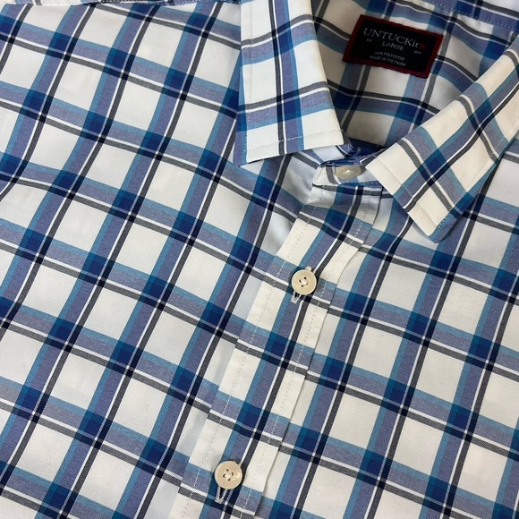 UNTUCKit Other - UNTUCKit Mens Medium Booker Short Sleeve Button Down Plaid Shirt Performance